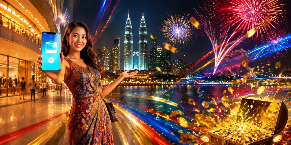 Pemain Malaysia membuat deposit pertaruhan dengan motif batik Kuala Lumpur